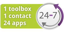 1 toolbox, 1 contact 24 apps